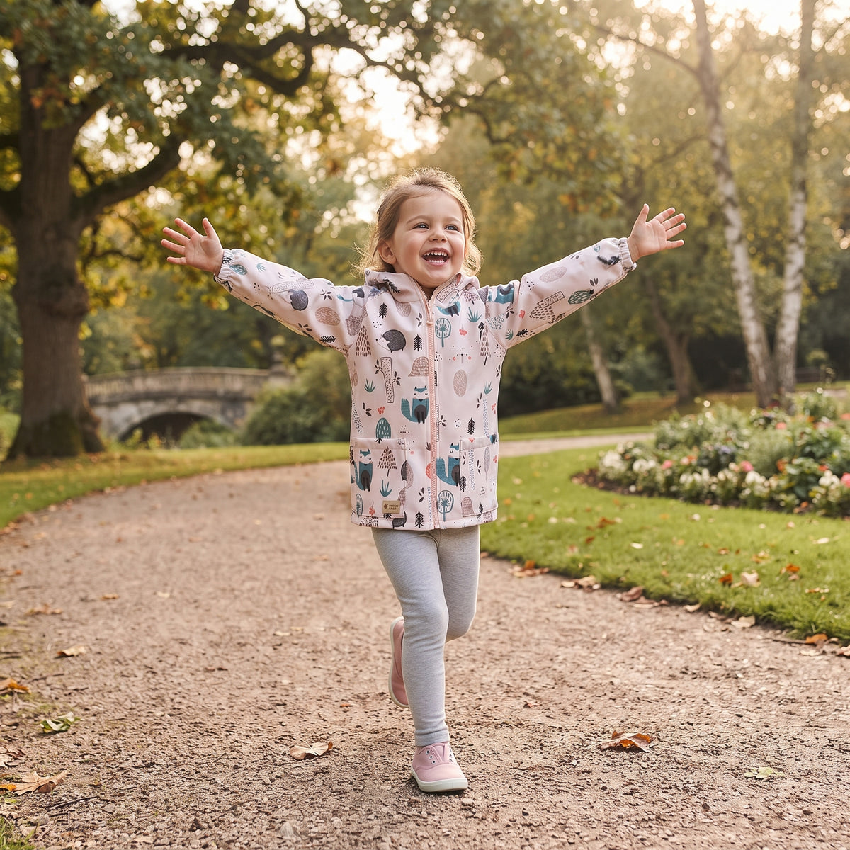Giacca softshell per bambini con membrana Monkey Mum® - Animaletti del giorno