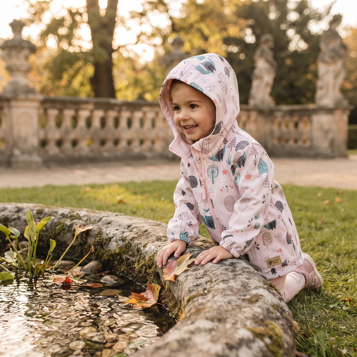 Giacca softshell per bambini con membrana Monkey Mum® - Animaletti del giorno