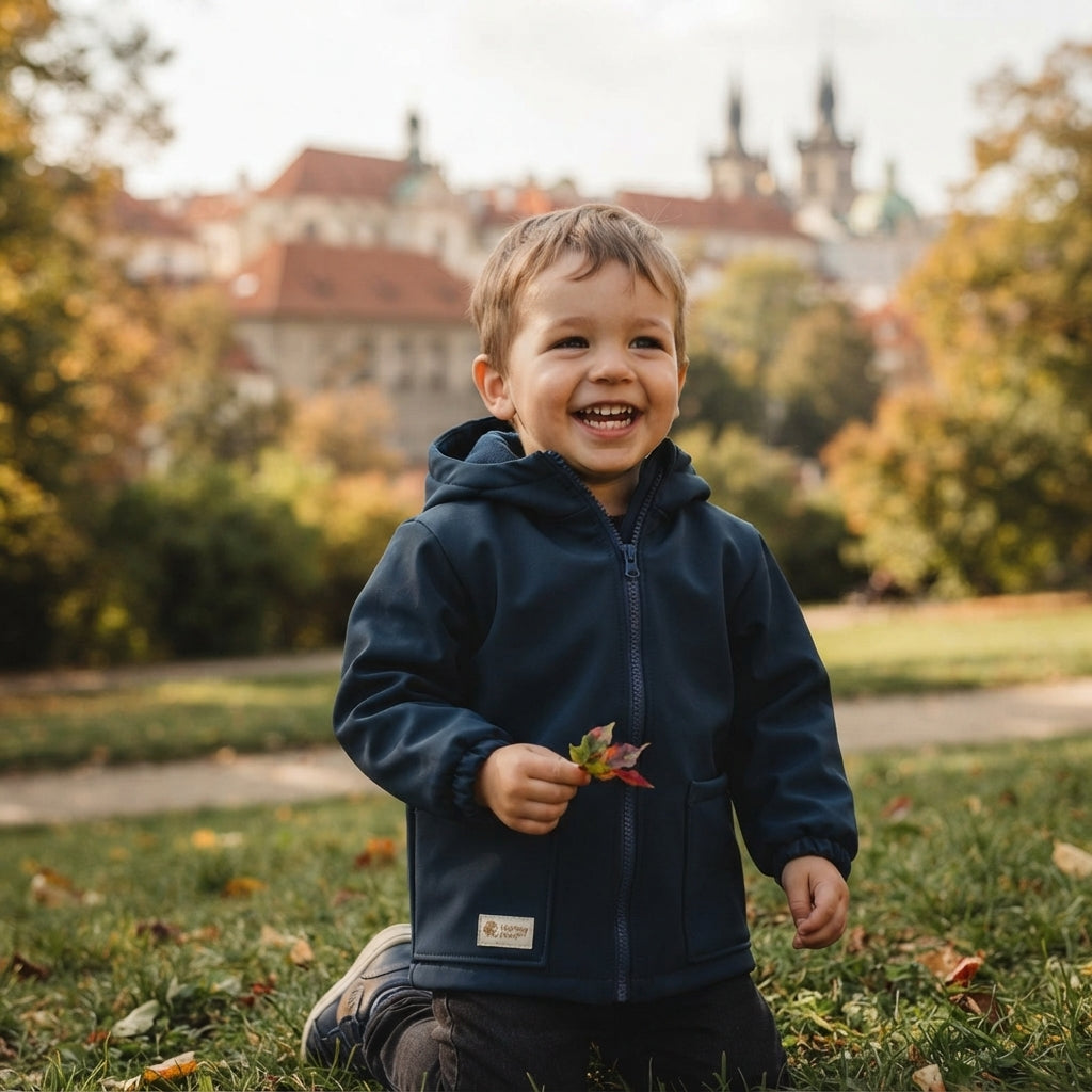 Giacca softshell per bambini con membrana Monkey Mum® - Cielo notturno