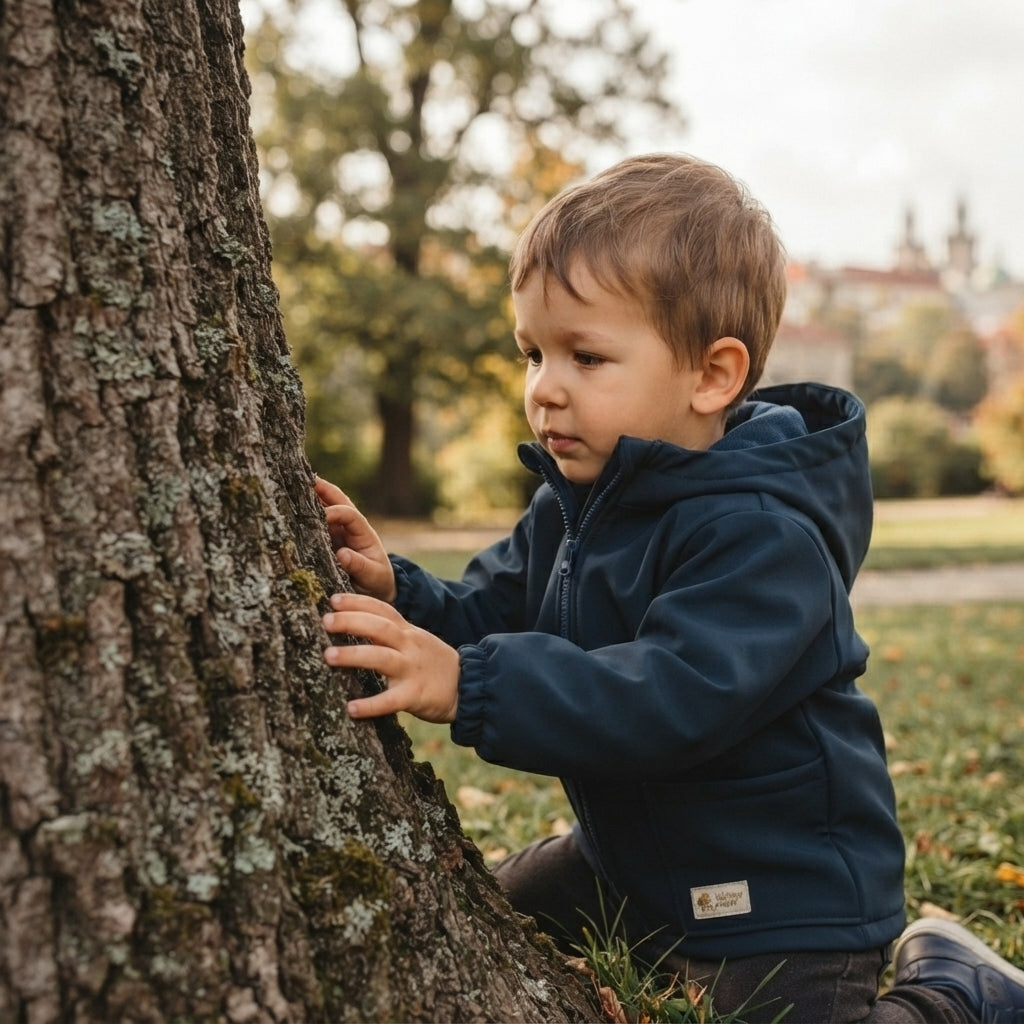 Giacca softshell per bambini con membrana Monkey Mum® - Cielo notturno