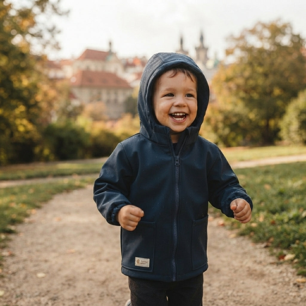 Giacca softshell per bambini con membrana Monkey Mum® - Cielo notturno