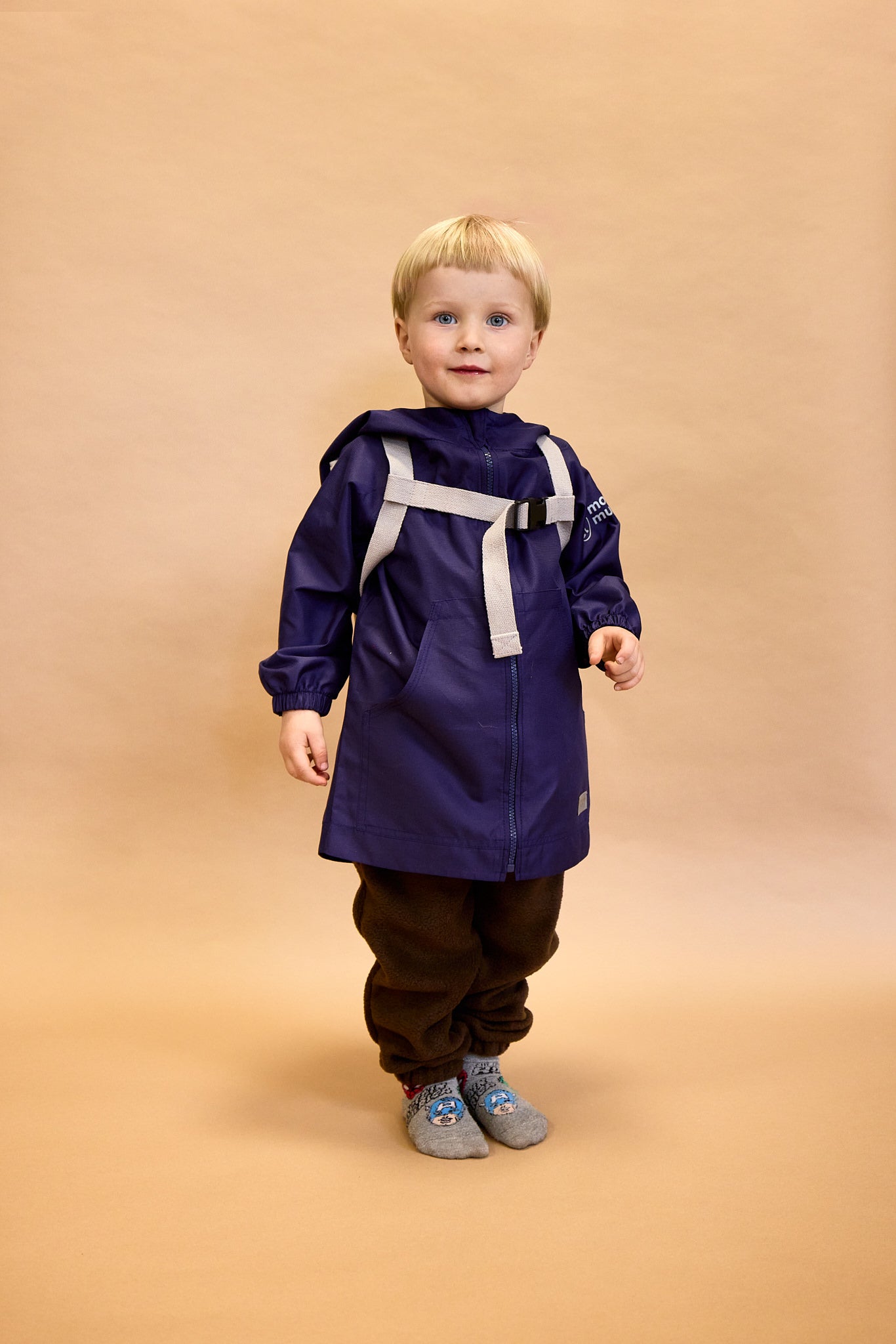 Zainetto softshell per bambini Monkey Mum® - Cantiere giocoso