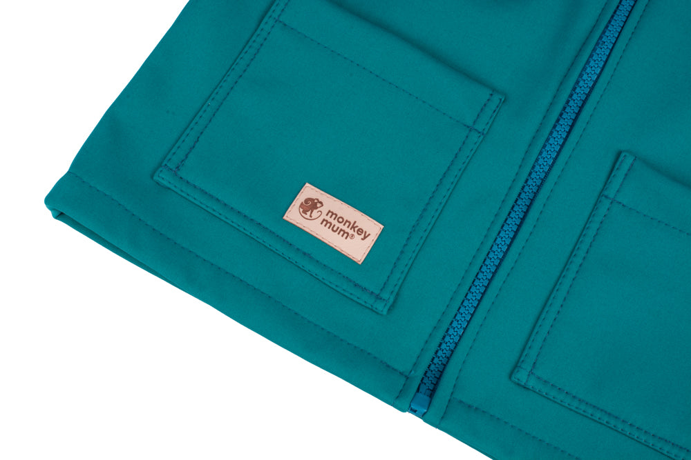 Giacca softshell per bambini con membrana Monkey Mum® - Allegra lucertola