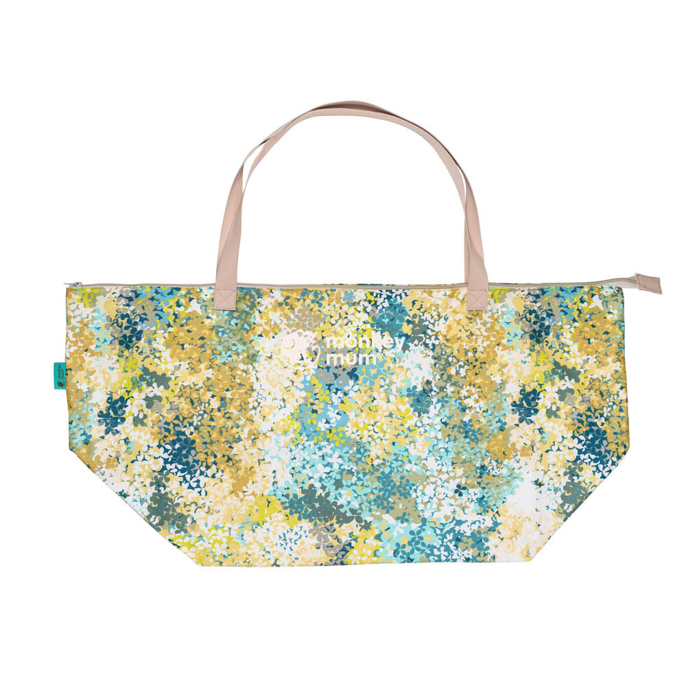Monkey Mum® Borsa in stoffa da viaggio per accessori Carrie - Prato fiorito