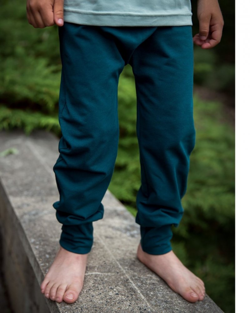 Pantaloni larghi da bambino, LIGHT, verde bottiglia