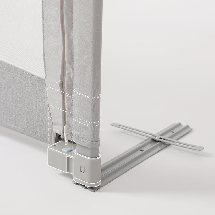 Barriera per letto Monkey Mum® Economy - grigio chiaro - aperta