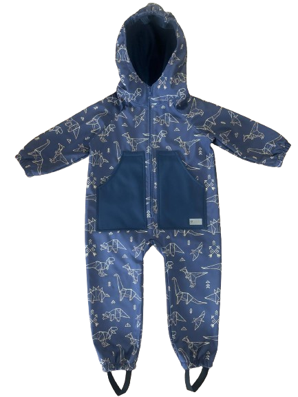 Monkey Mum® Tutina softshell con membrana – Costellazione dei dinosauri - dim. 98/104, 110/116