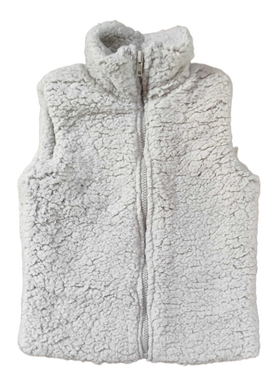 Gilet in teddy Monkey Mum® - Grigio chiaro