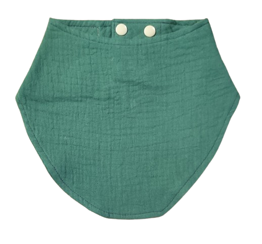 Bavetta in mussola Monkey Mum® - Verde scuro