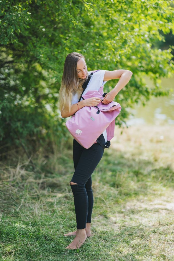 Zaino integrato in softshell per marsupio Carrie Monkey Mum® - Zucchero filato