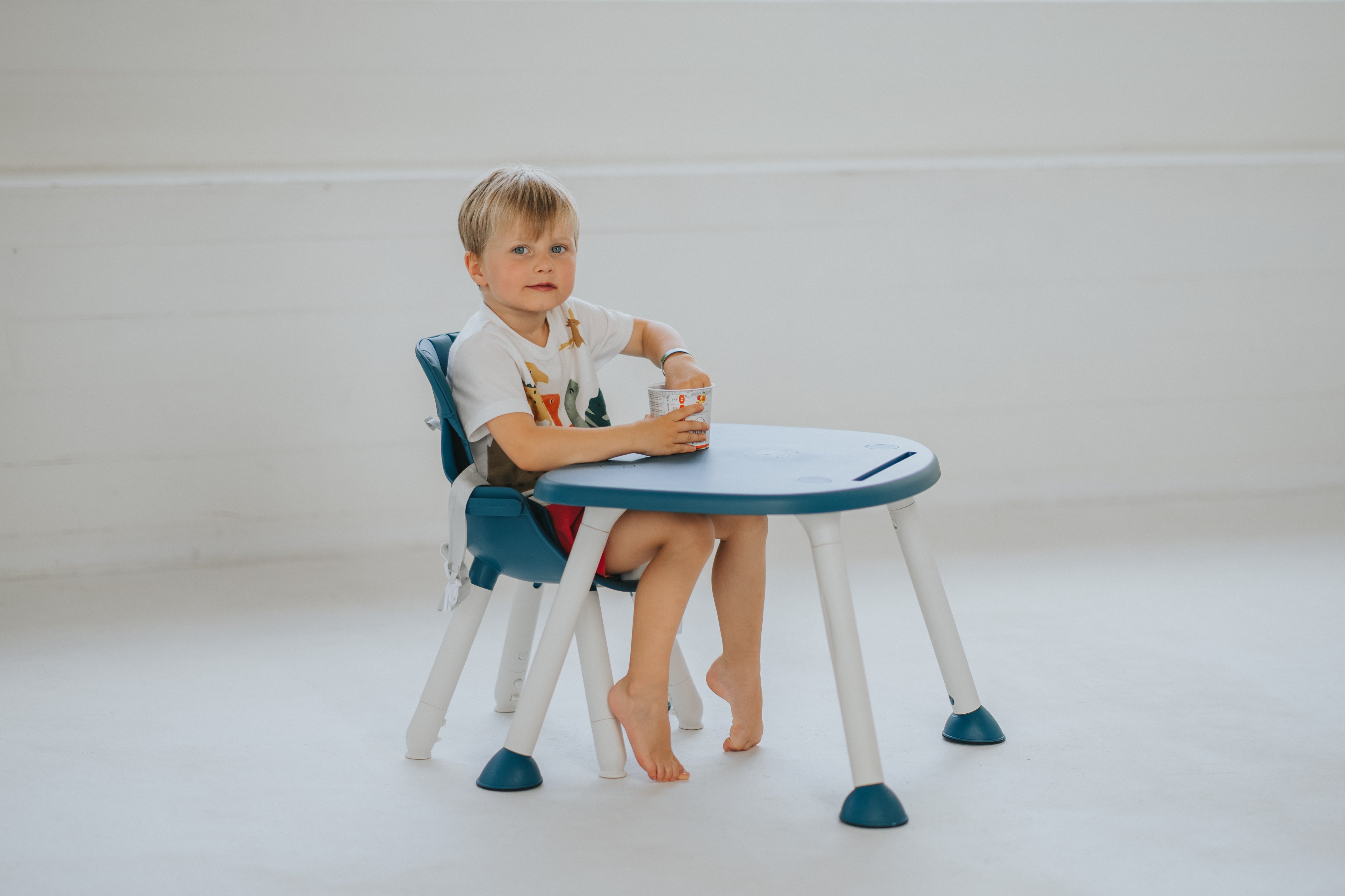Seggiolone per bambini 2in1 Grow - Blu - aperto
